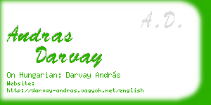 andras darvay business card