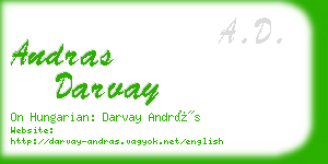 andras darvay business card